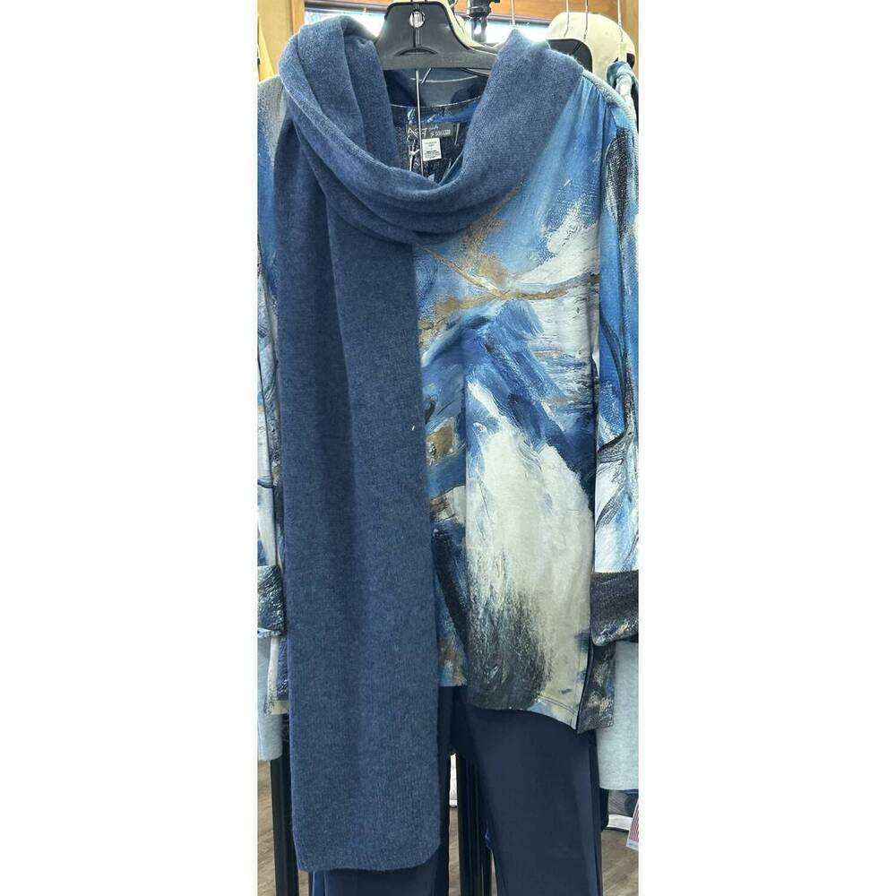 NEW ALASHAN CASHMERE women's cashmere essential scarf in denim